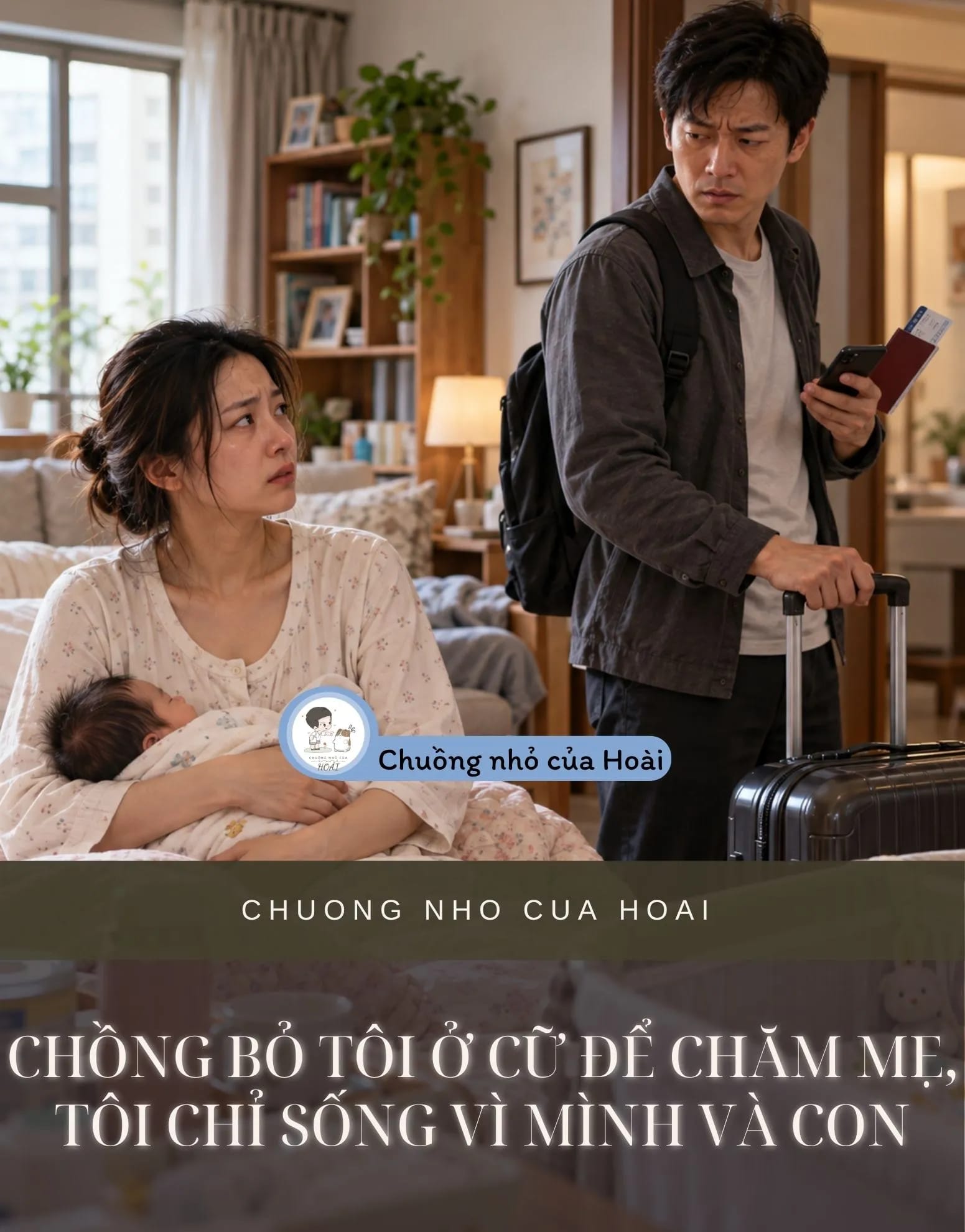 Ảnh bìa CHỒNG BỎ TÔI Ở CỮ ĐỂ CHĂM MẸ, TÔI CHỈ SỐNG VÌ MÌNH VÀ CON