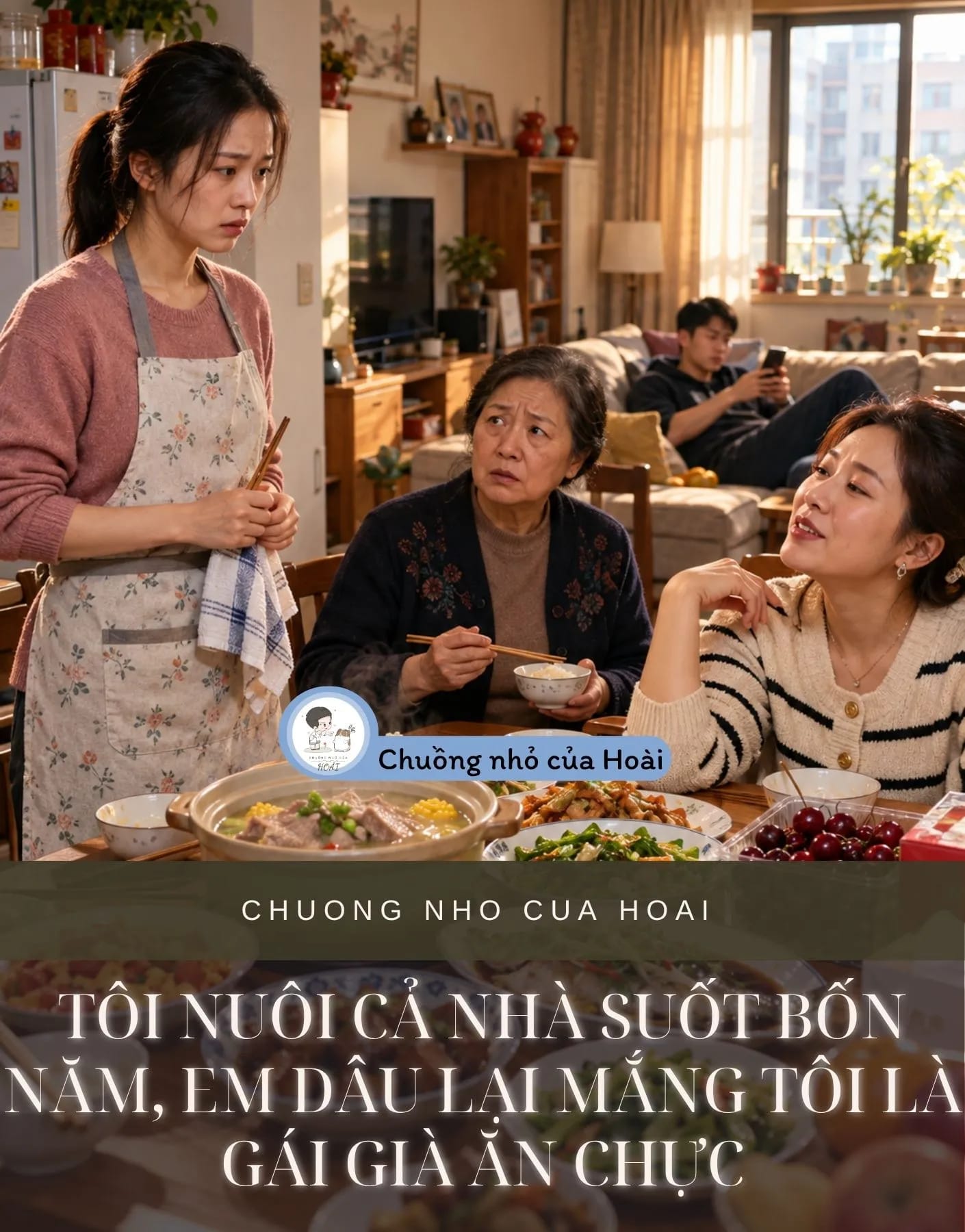 Ảnh bìa TÔI NUÔI CẢ NHÀ SUỐT BỐN NĂM, EM DÂU LẠI MẮNG TÔI LÀ GÁI GIÀ ĂN CHỰC
