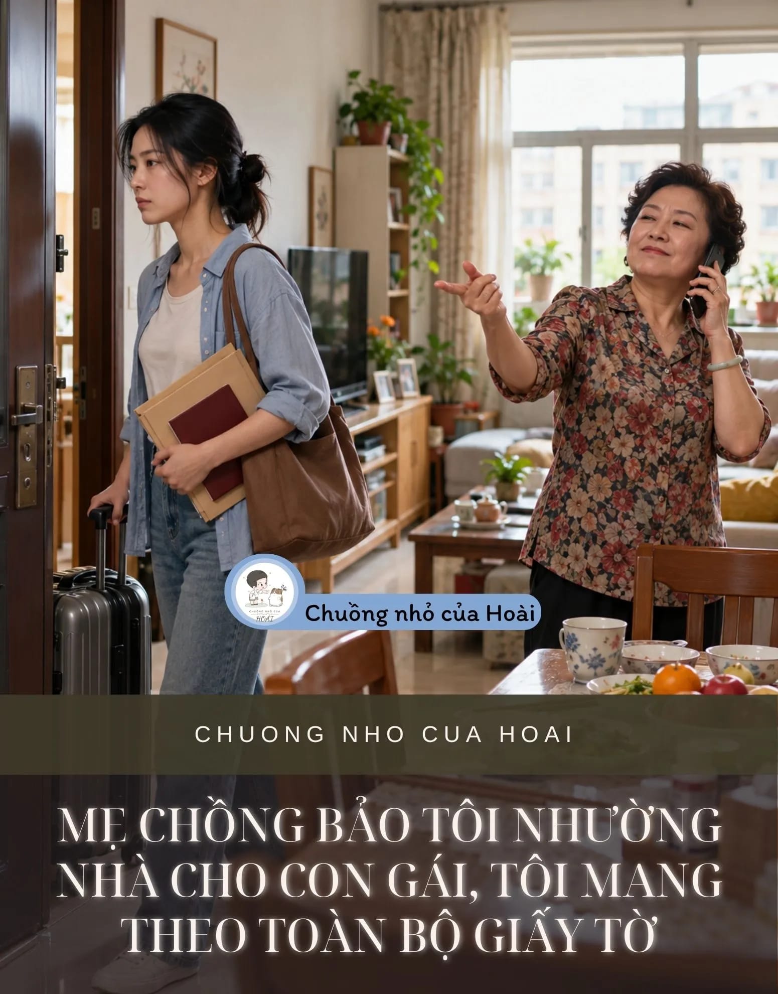 Ảnh bìa MẸ CHỒNG BẢO TÔI NHƯỜNG NHÀ CHO CON GÁI, TÔI MANG THEO TOÀN BỘ GIẤY TỜ