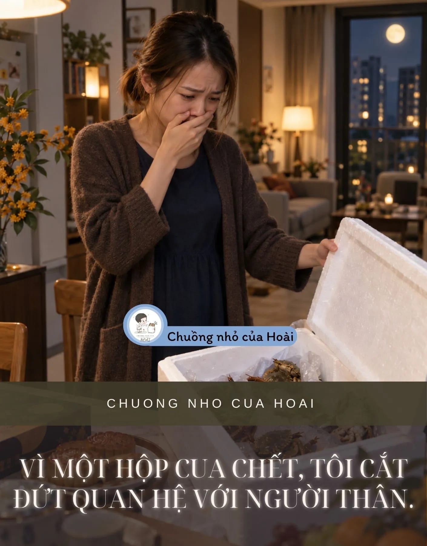 Ảnh bìa VÌ MỘT HỘP CUA CHẾT, TÔI CẮT ĐỨT QUAN HỆ VỚI NGƯỜI THÂN.