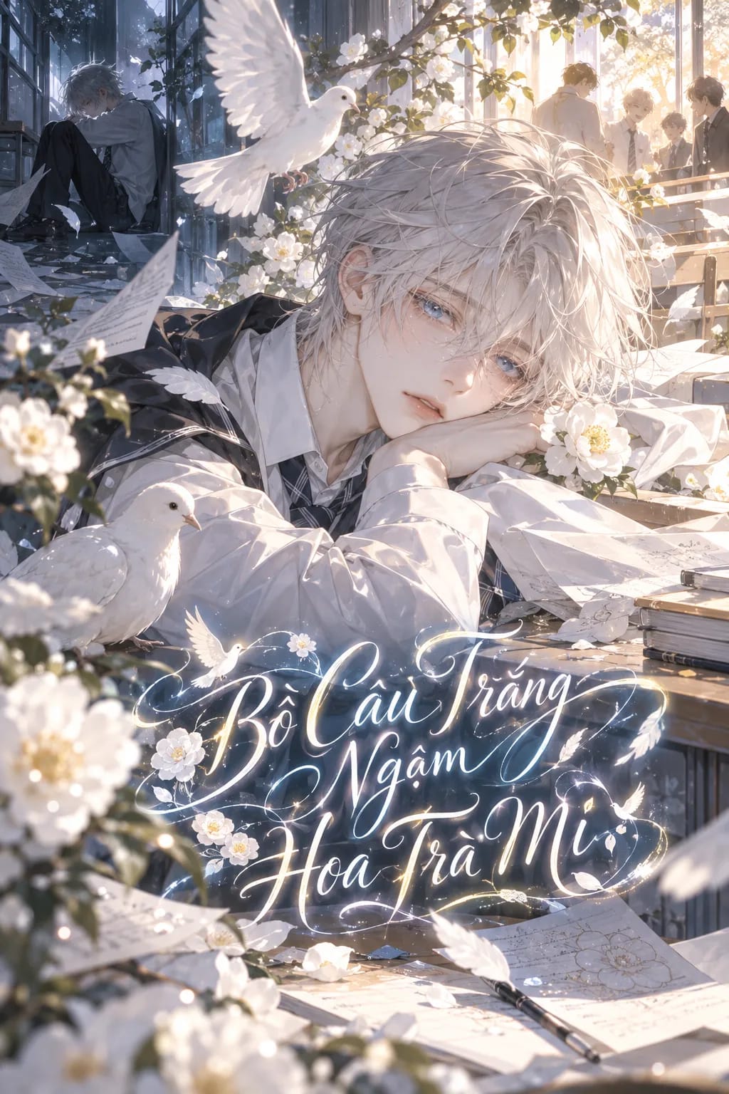 Ảnh bìa Bồ Câu Trắng Ngậm Hoa Trà Mi