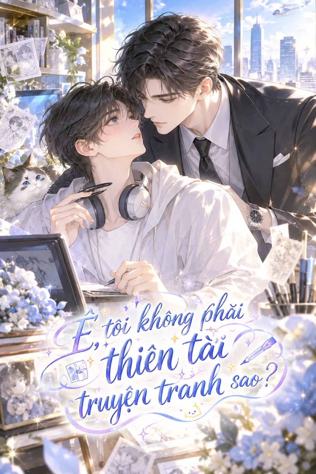 Ảnh bìa Ê, tôi không phải thiên tài truyện tranh sao?