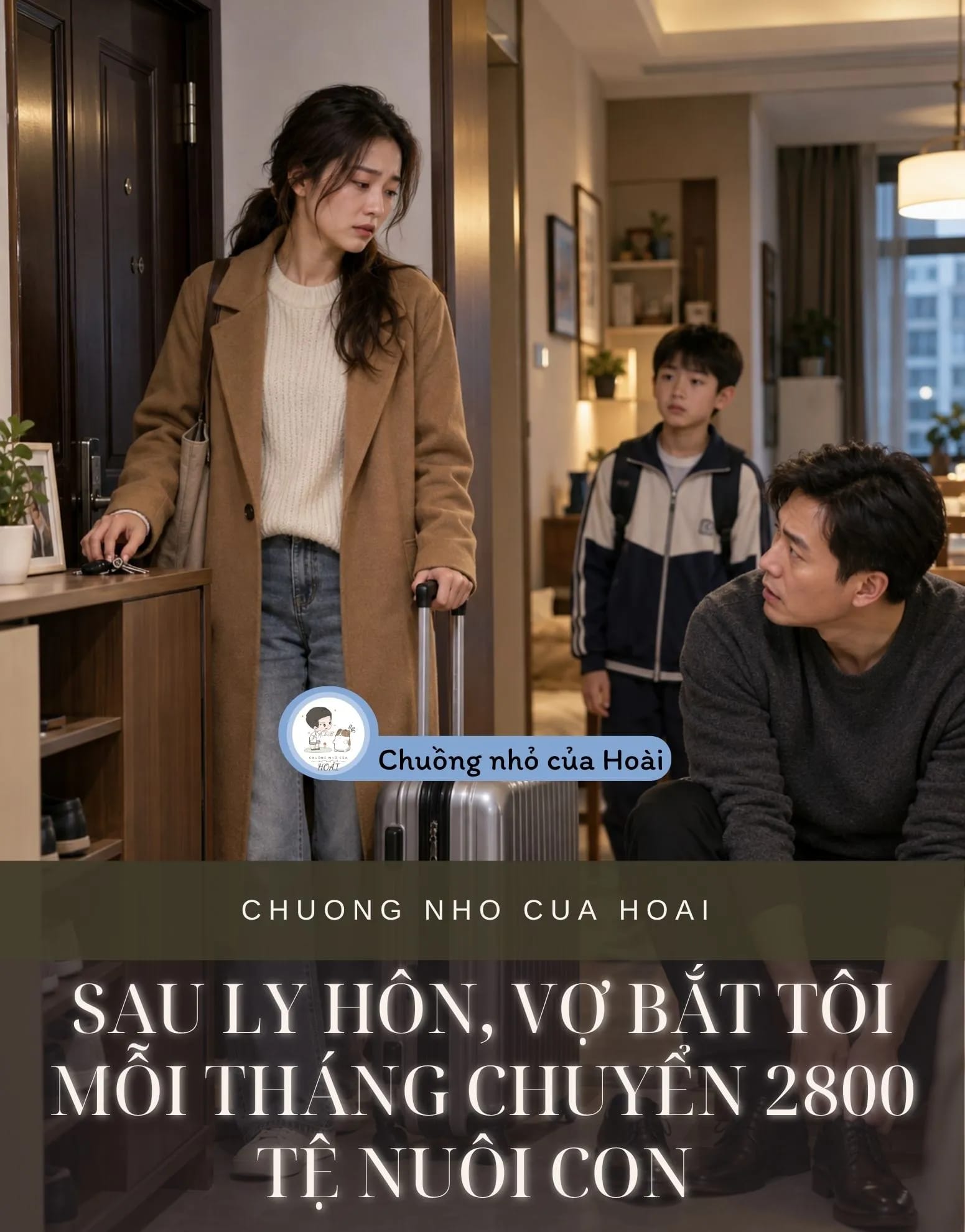 Ảnh bìa SAU LY HÔN, VỢ BẮT TÔI MỖI THÁNG CHUYỂN 2800 TỆ NUÔI CON