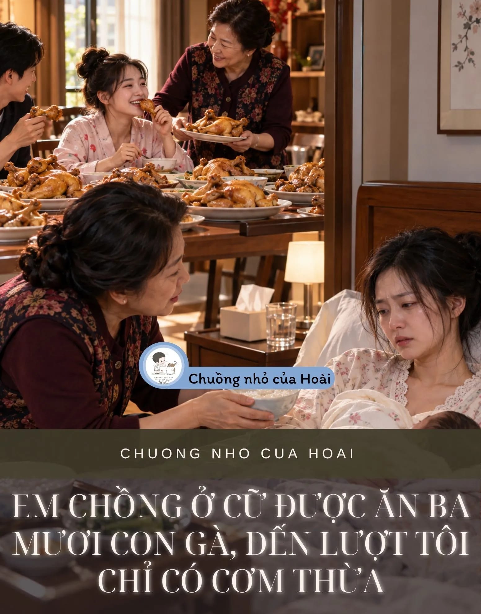 Ảnh bìa EM CHỒNG Ở CỮ ĐƯỢC ĂN BA MƯƠI CON GÀ, ĐẾN LƯỢT TÔI CHỈ CÓ CƠM THỪA